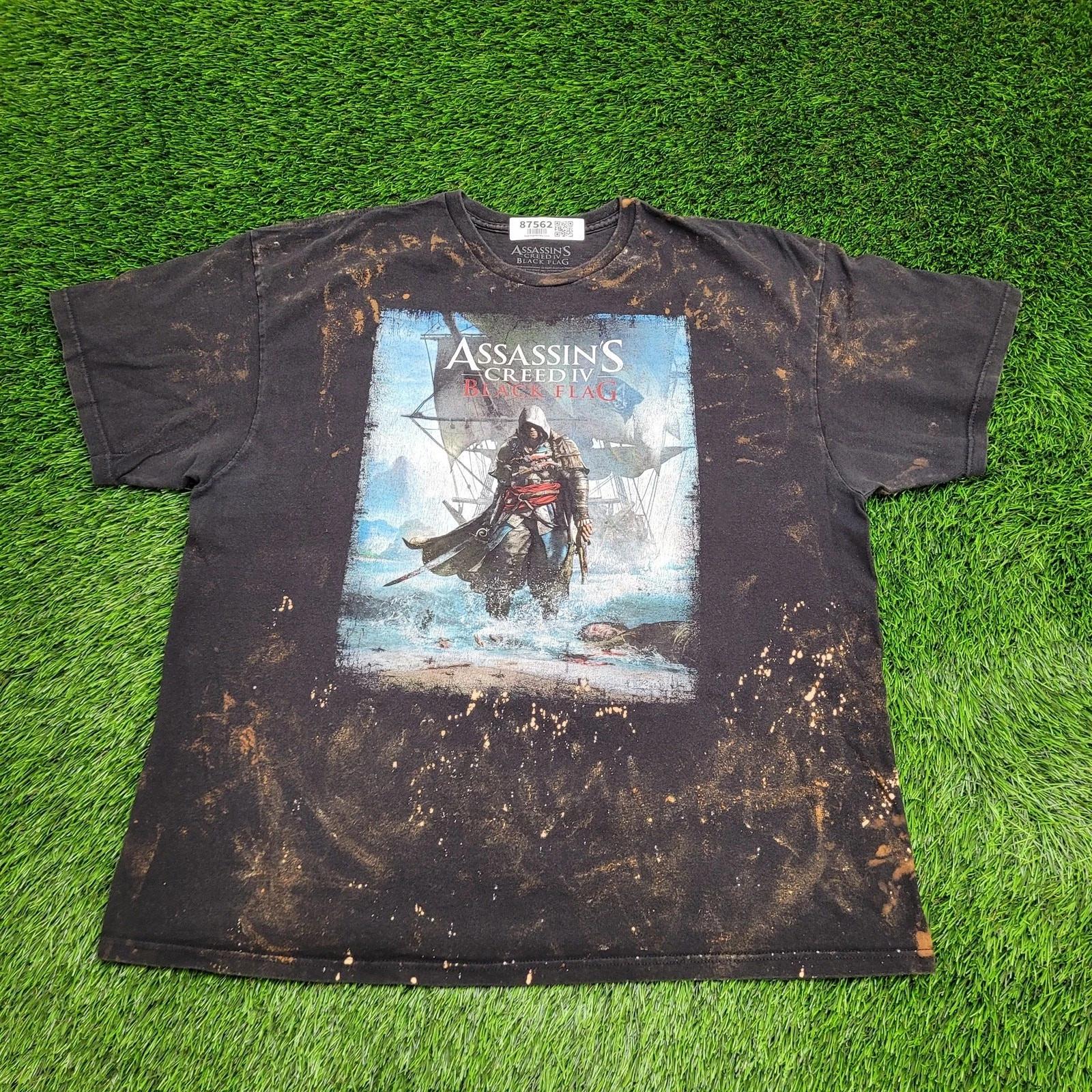 

Футболка Assassin s Creed XL 24x28 Свободная Выбеленная Черный Флаг 4XL