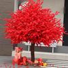 Chinese Style Red Artificial Peach Blossom Tree