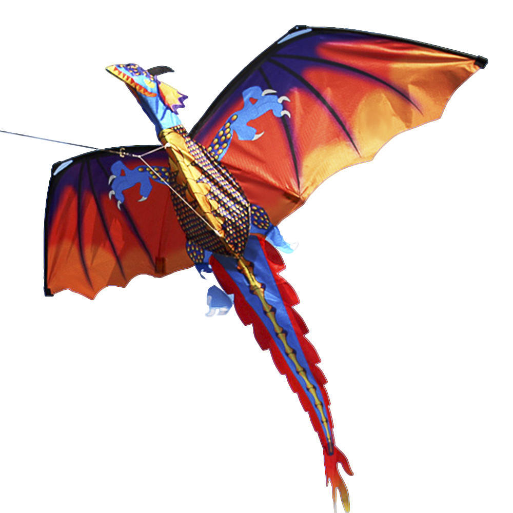 140cm x 120cm Celsius 55 x 47 Inch Dragon Kite Single Line Flying Kite with Tail 100m Flying Line for Kids Adults