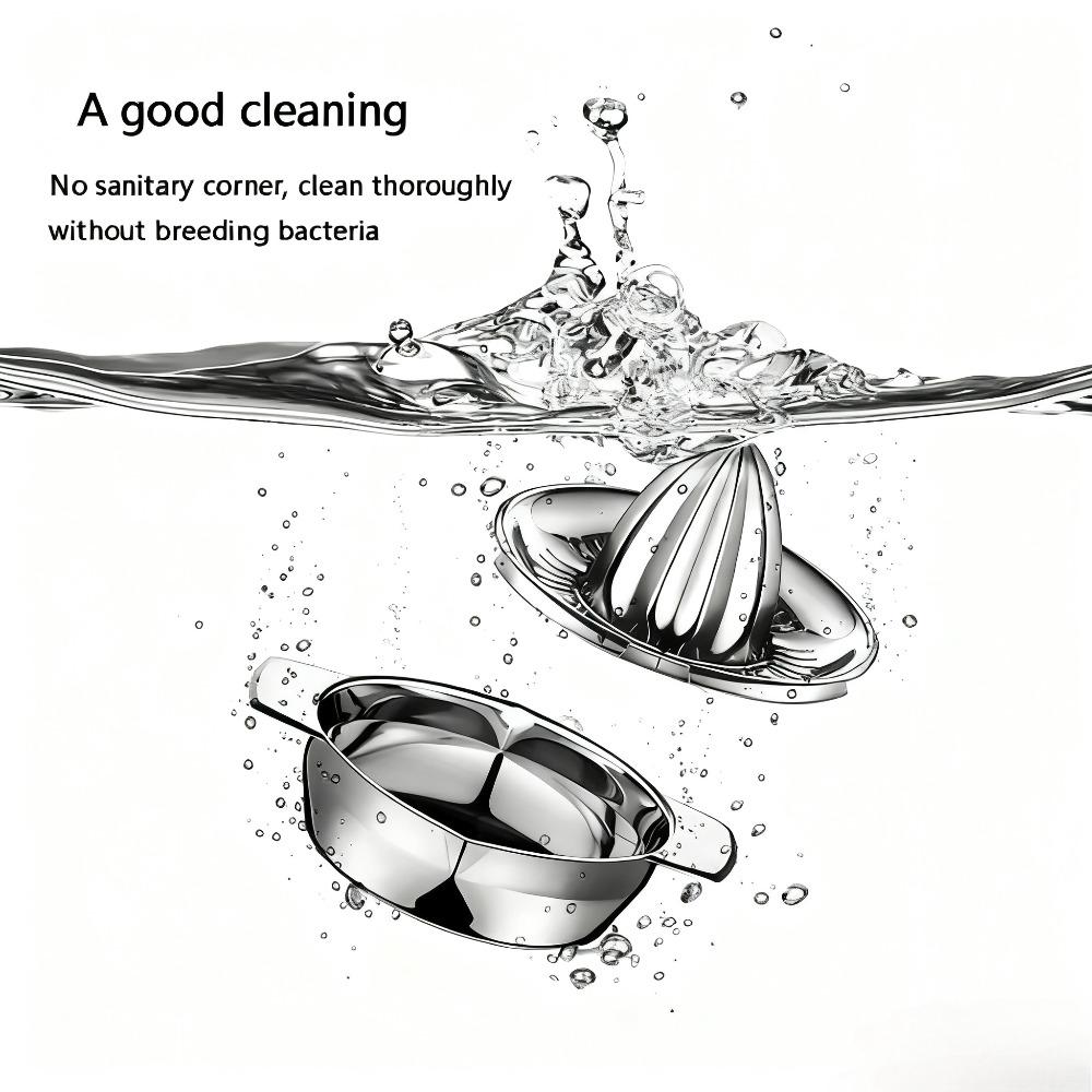 1Pcs Stainless Steel Citrus Squeezer Orange Lemon Juicer Lime Fruit Hand Squeezer with Bowl Storage Container Kitchen Tools