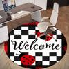 1pc Ladybug Round Chair mat office Area Rug - Non-Slip, Floor Mat for Office, Bedroom, Ideal home decor gift c0112019