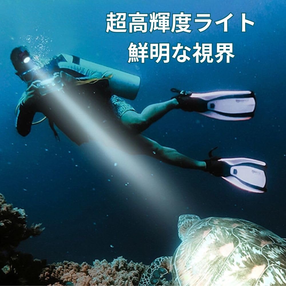 Diving Light Headlight T6 LED Ultra Bright High Power 3 Modes Lighting Long Distance Illumination Camping Mountaineering Nighttime Amphibious