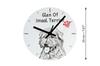 Glen of Imaal Terrier, Irish Glen Terrier -wall clock with a dog, shelf clock with a print, personalized home decoration from the Art-Dog brand – Wall