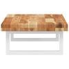 Sink Shelf Wall Mount Steel and Acacia Wood