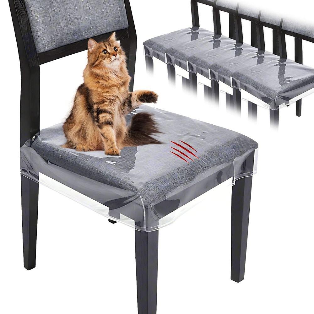 Clear Plastic Transparent Chair Cover PVC Furniture Protector Durable Seat Cover  Household