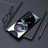 Black Blue Crystal Diamond Glass Phone Case Suitable for Samsung Galaxy S26 S25 S24 S22 S21 S20 FE/Ultra/Plus Hard Case