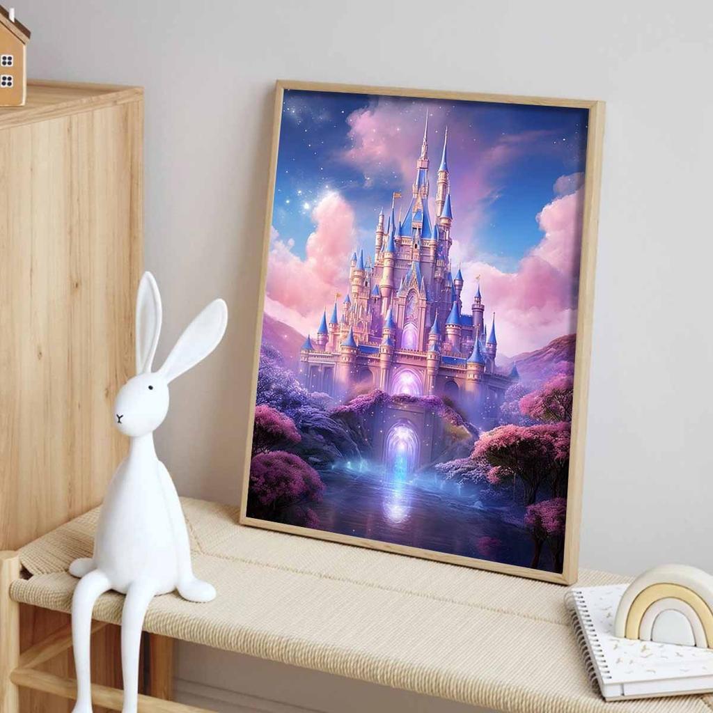 DIY Diamond Painting Wonderland Castle Cross Stitch Kit Mosaic Art Diamond Painting Full Circle Diamond Home Decoration