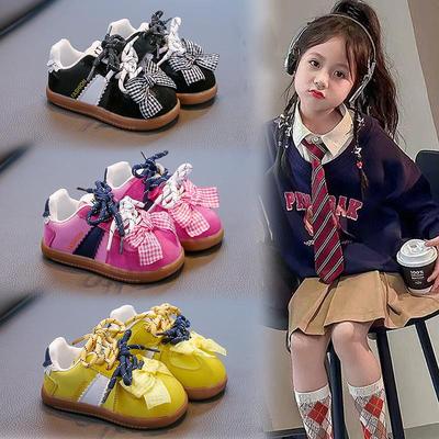 Süße lässige Sneaker für Mädchen, Frühling/Herbst 2025, mit Schleife