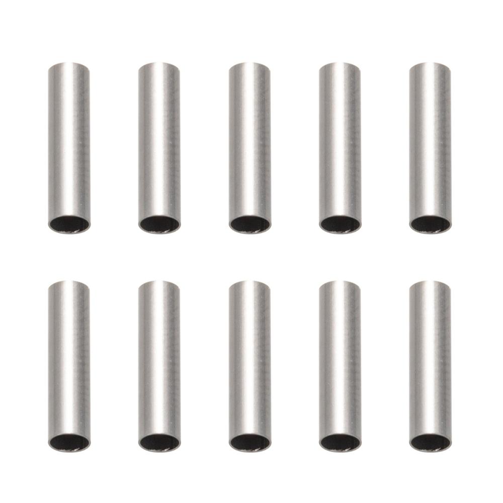 Tarnish Resistant 304 Stainless Steel Tube Beads, Stainless Steel Color, 10x2.5mm, Hole: 2mm