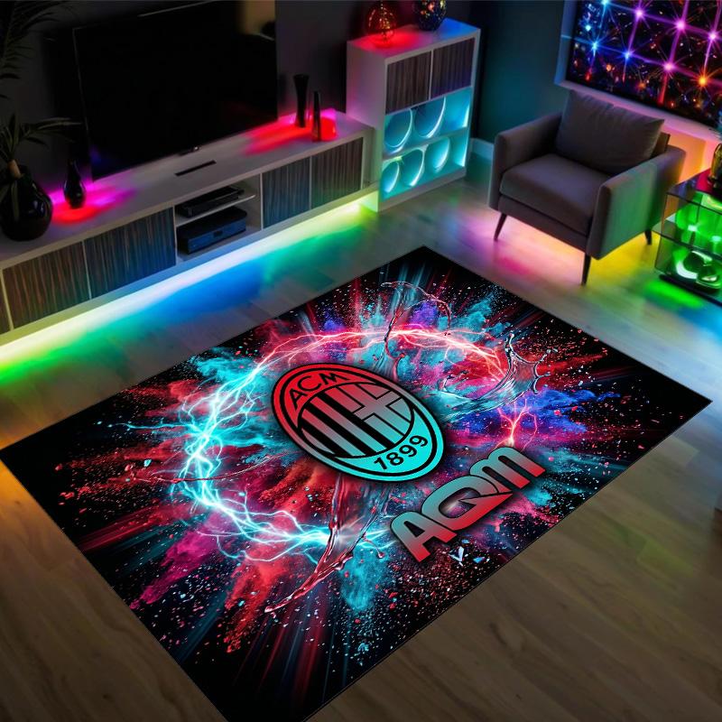AC Milan Design Crystal Velvet Carpet Cozy Non?Slip Printed Rug For Bedroom Living Room Entrance