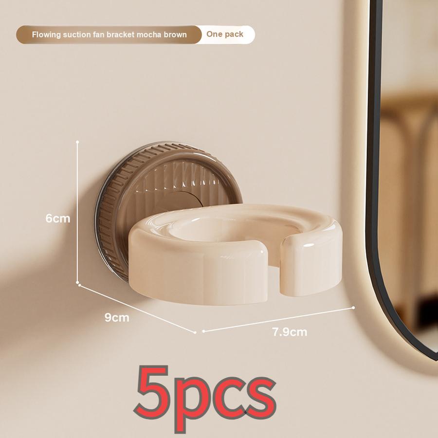 5 pcs Wall Mounted Hair Dryer Rack Holder with Suction Cups - No Drilling Bathroom Organizer