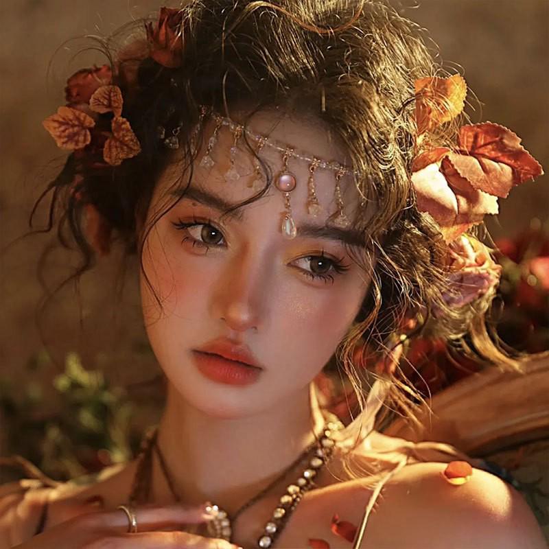 Bohemian Princess Tassel Forehead Pendant - Exotic Ethnic Style Hair Accessory