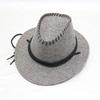 Children's western cowboy hat summer new short-brimmed straw hat beach visor anti-purple line sun hat