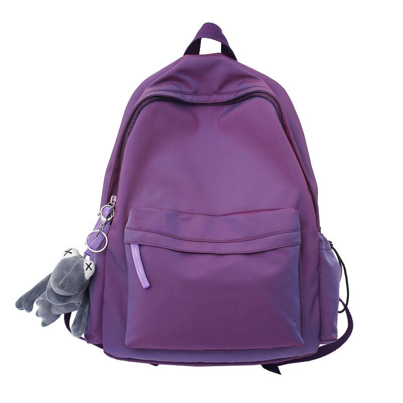 Schoolbag Versatile Backpack Fashion Travel Large Capacity Backpack Simple Texture Computer Bag Campus High Value Student School Bag