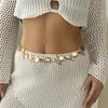 Personality Geometric Metal Big Flower Waist Chain for Women Trendy Bohemia Summer Beach Bikini Body Chain Girl Jewelry Gifts