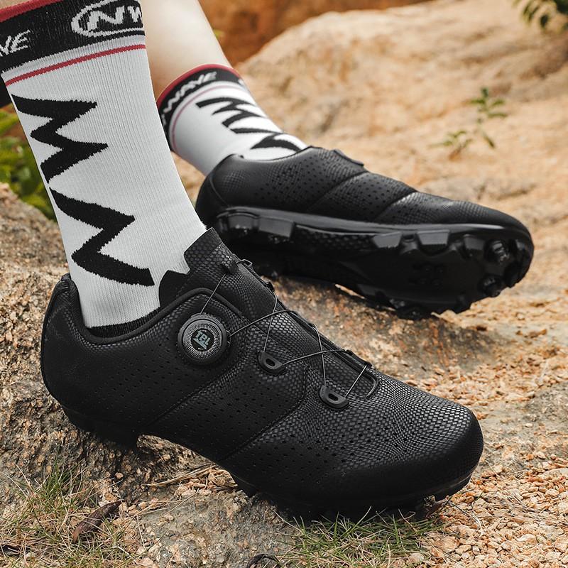 Mens Cycling Shoes Unlocked Mountain Bike Road Breathable Supportive Non-Cleat Pedal Compatible