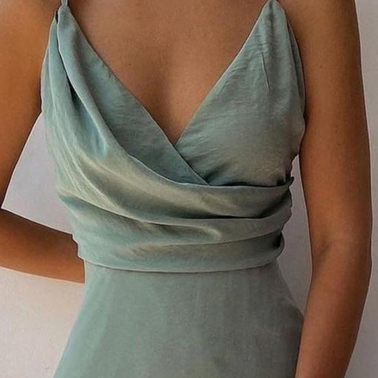 Cross Wrap V-neck Split Hem Lady Dress Summer Floral Print Sling Midi