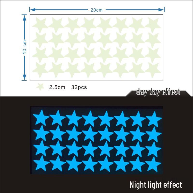 Colorful Luminous Star Wall Stickers for Kids' Rooms