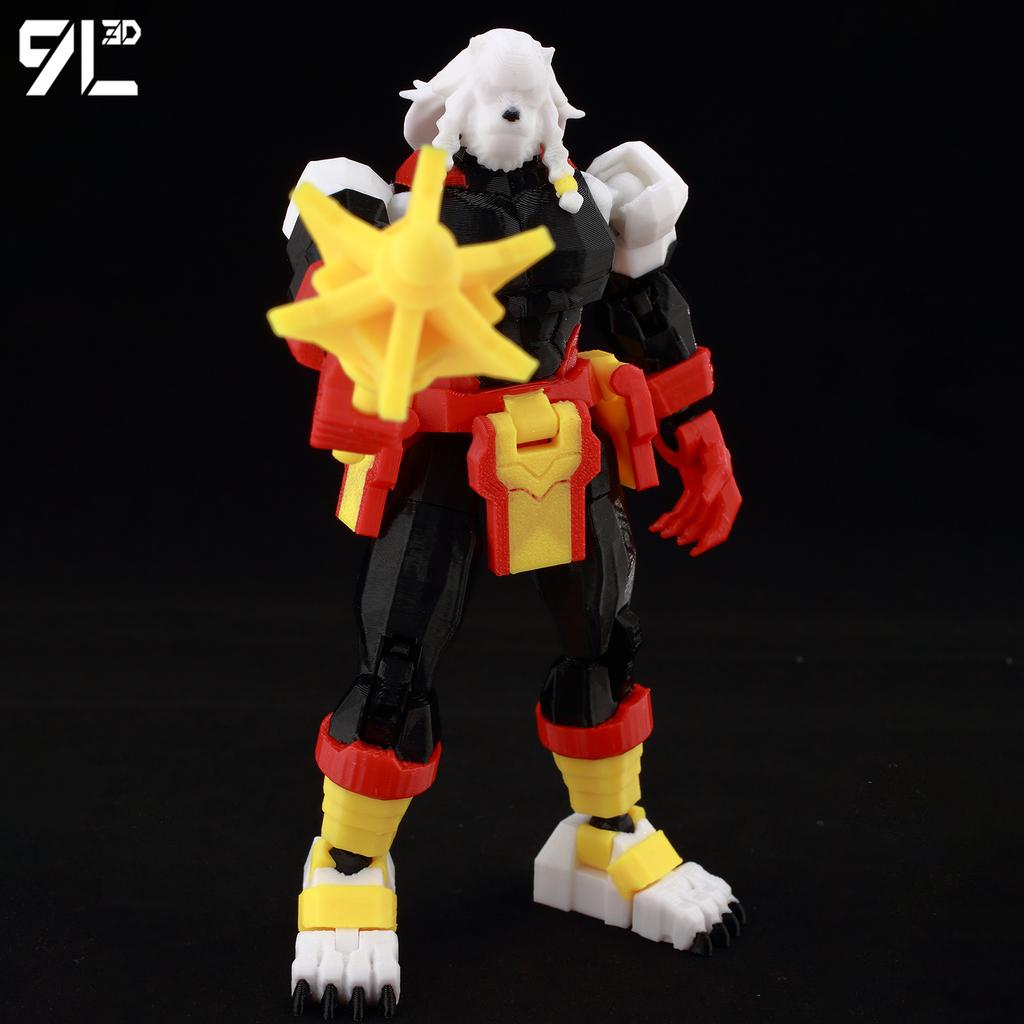 9L3D Printed MultiJointed Action Figure BATTLE BEAST Invincible DUMMY13 LUCKY13 Titan13 American Comics Action Figure Model Toy