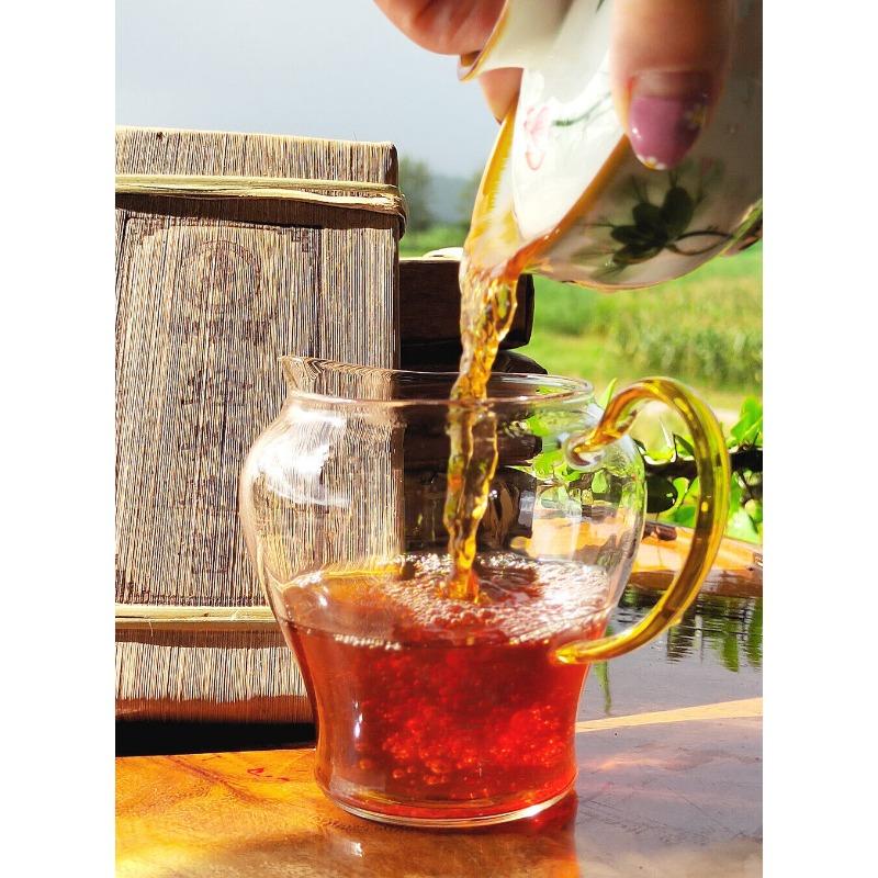 250 g Puerh moden te murstein daddel duftende murstein te Gammel te Bambusbladpakning