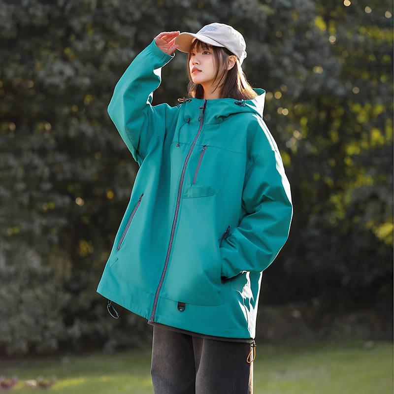 Unisex Windproof Outdoor Sports Jacket for Spring & Autumn - Trendy for Mountaineering & Skiing