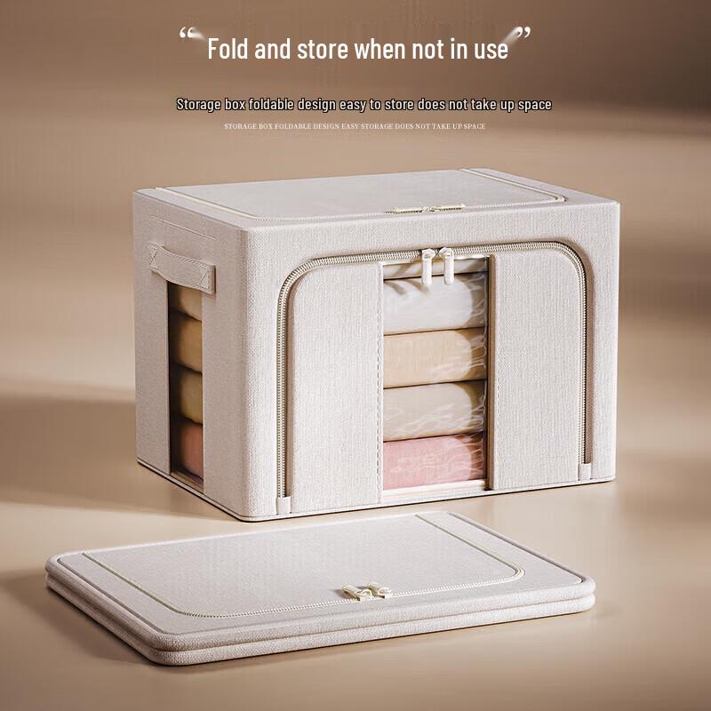 Washable Cotton Linen Clothes Storage Box