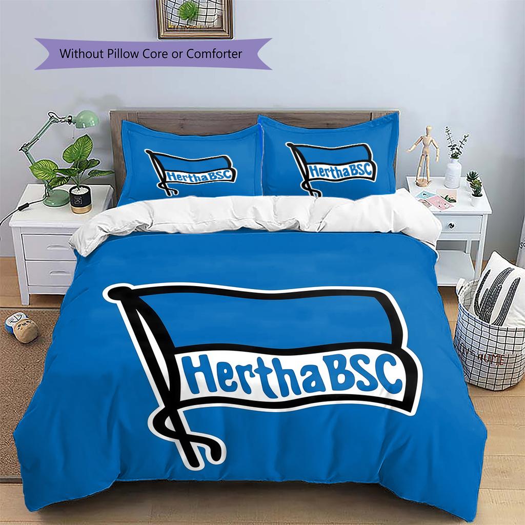Biancheria da letto con motivo Hertha BSC Berlin Decorazione per la casa Regalo di compleanno (1 * copripiumino + 2 * federa, senza nucleo)