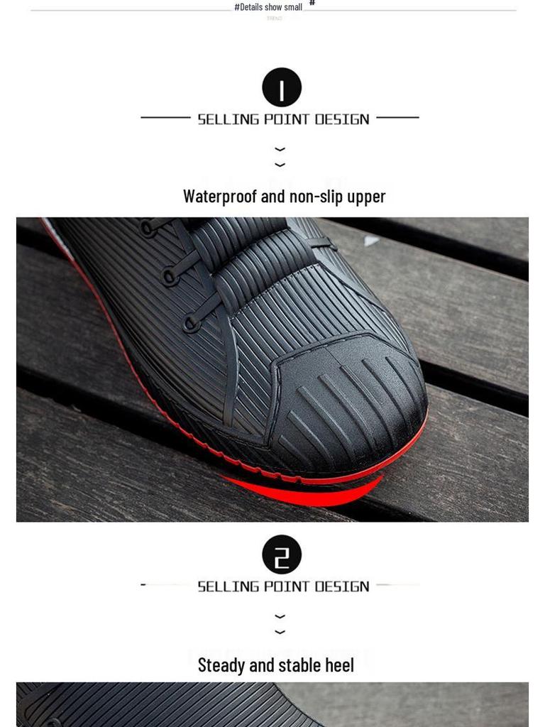2023 Men's Fashion Short Rain Boots: Waterproof, Non-slip Rubber Shoes for Couples