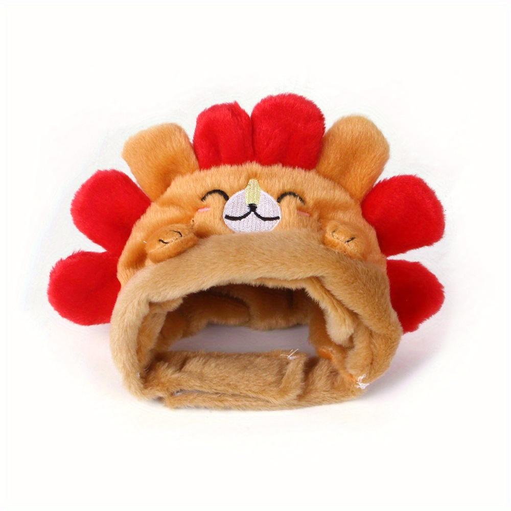 

1 шт. Шапка для питомца – Шапка для переодевания Тедди, Шапка ежика, Шапка для кошки и Накидка на голову кошки, Товары для питомцев красный