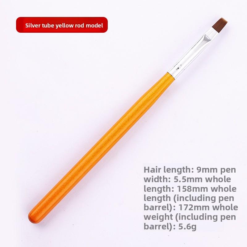 

Nail Art Canned Glue Brush Wooden Rod Flat Head Nail art polish brush pen Nail tool