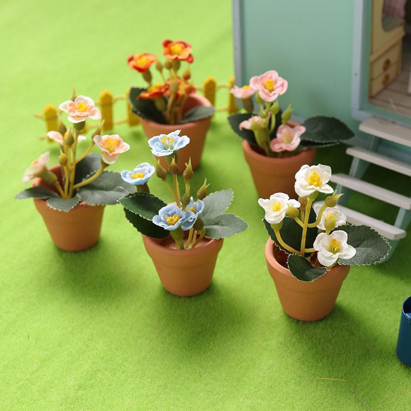 Miniature food toy plants, potted plants, mini models, artificial flowers 12 parts ob11 Gardening dollhouse Ceramics diy