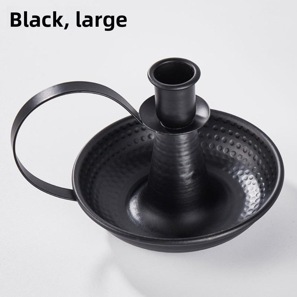 Vintage Elegant Tabletop Candle Holders Metal With Handle Home And Wedding Decoration Candlestick Holder Iron