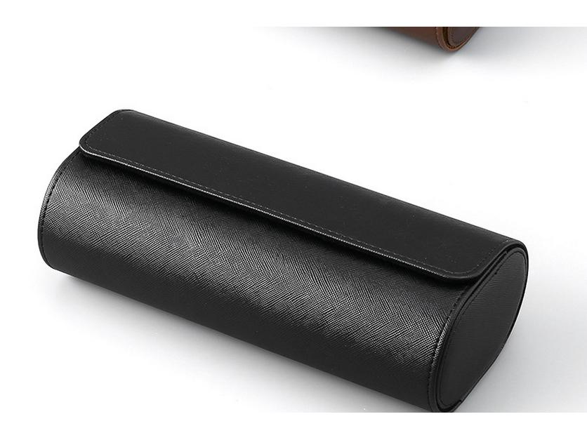 Tragbare Aufbewahrungsbox für Uhren aus PU: Staubdichtes und sturzsicheres Reiseetui mit 3 Fächern für mechanische Uhren.