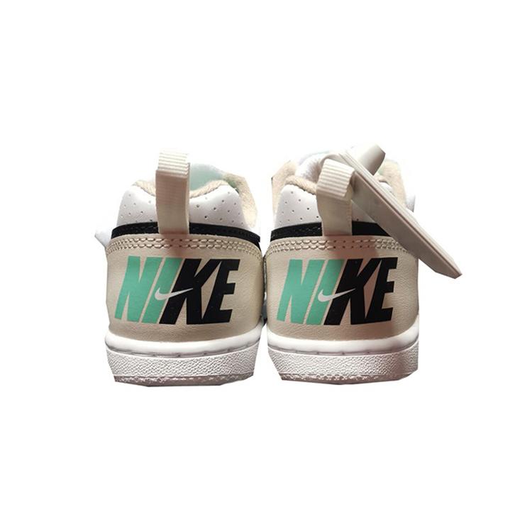 Nike Court Borough Semelle Antidérapante Amorti Résistant à l'Abrasion Basse Chaussures de Skateboard Écru Maternelle DZ2785-101