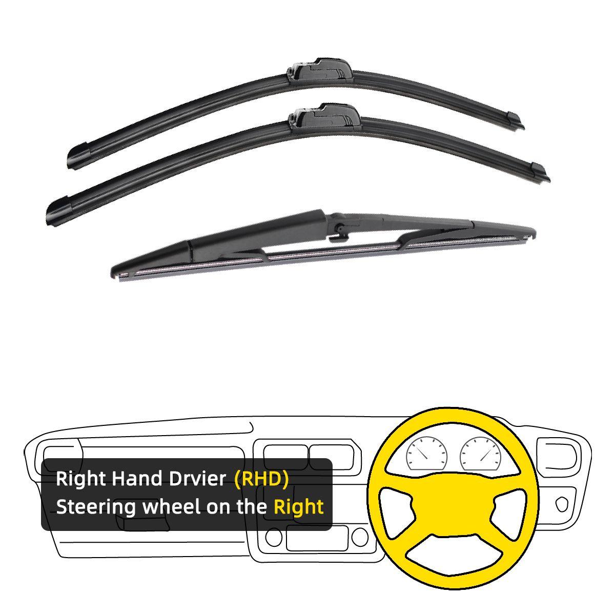 

3 шт. для Jeep Grand Cherokee 2005-2010 22 21 14 передние и задние щетки стеклоочистителя лобовое стекло резак для окон аксессуары 2006 2007 2008 2009 2010