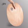 Easy To Clean Paint Palette Wooden Palette, Square Oval Shaped Artist Painting Tray with Smooth Surface Thumb Hole for Acrylic Watercolor Oil