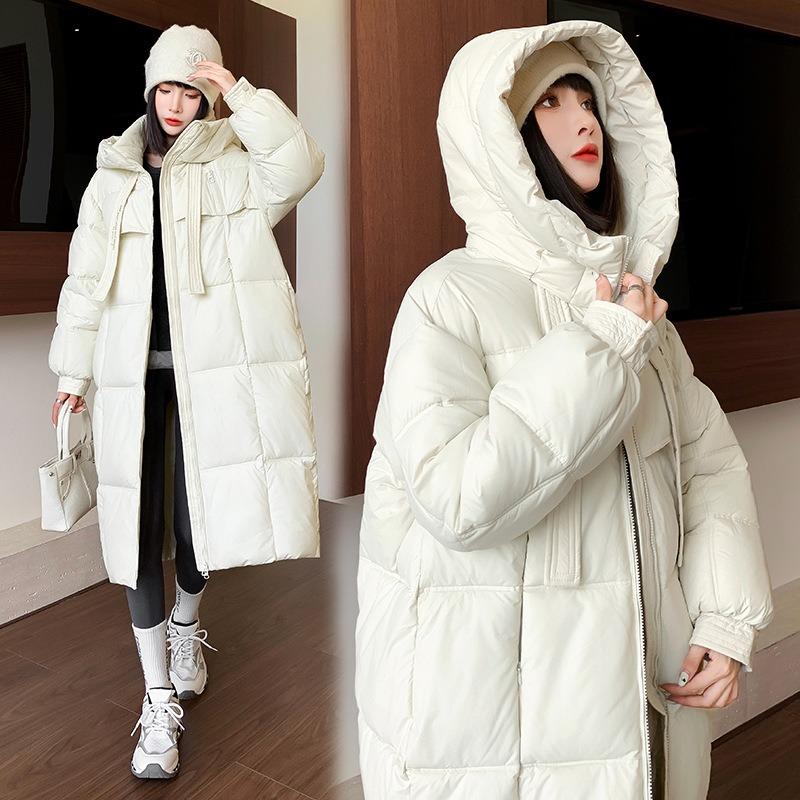 Winter Medium and Long Thickened Cotton-padded Jacket Women's New Coat Loose Cotton-padded Jacket Cold and Warm Cotton-padded Jacket Tide