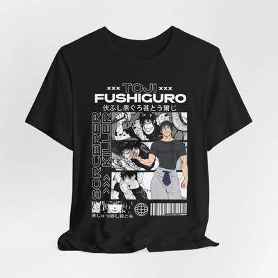 Unisex Toji Fushiguro Tee - Anime Graphic T-Shirt for Casual Streetwear Style