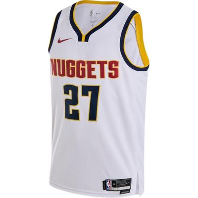 Dri-Fit NBA Jersey Denver Nuggets Letter Print Design Casual Pullover Sleeveless Basketball Vest Men Tops White DN2075-101