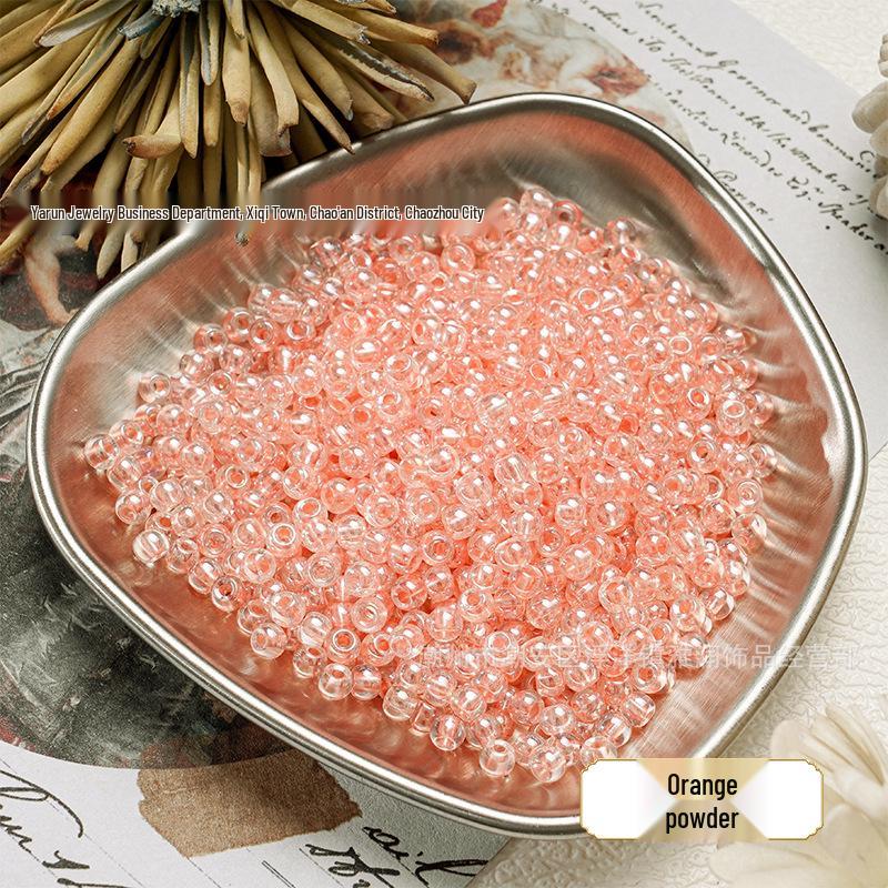 4mm Gold-Revealing Glass Rice Beads for DIY Jewelry: Bracelets, Necklaces, Hairpins, Tassels