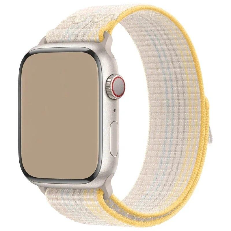 Nylon-Loop-Sportarmband für Apple Watch Band 49 mm 45 mm 44 mm 42 mm Armband für iWatch 9 8 7 6 5 SE Ultra 2 Armband
