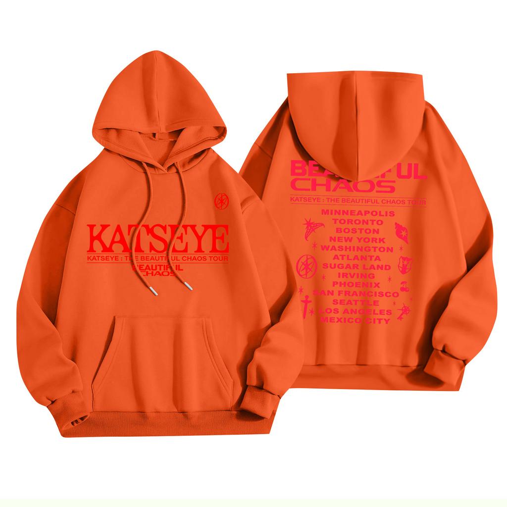 Unisex Fashion Lightweight Long Sleeve Pullover With Pockets Printed Hoodie