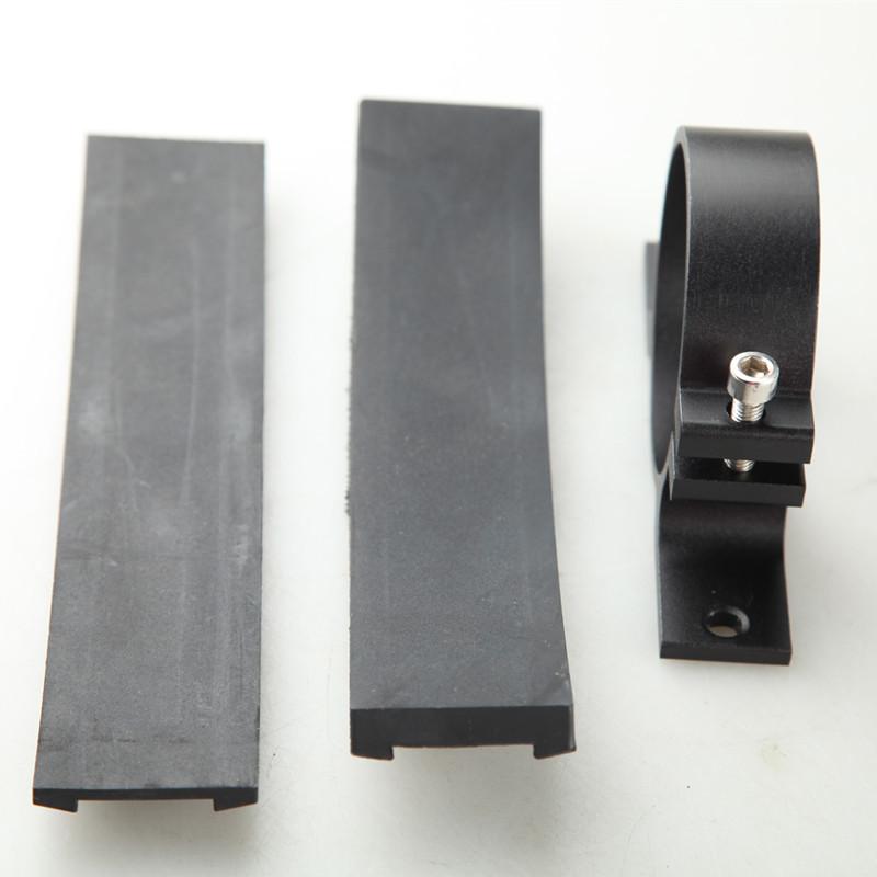 ID(With Rubber insert) 60mm&52mm Fuel Pump Mount Bracket Clamp Cradle Anodised Single With 2 Inserts Black