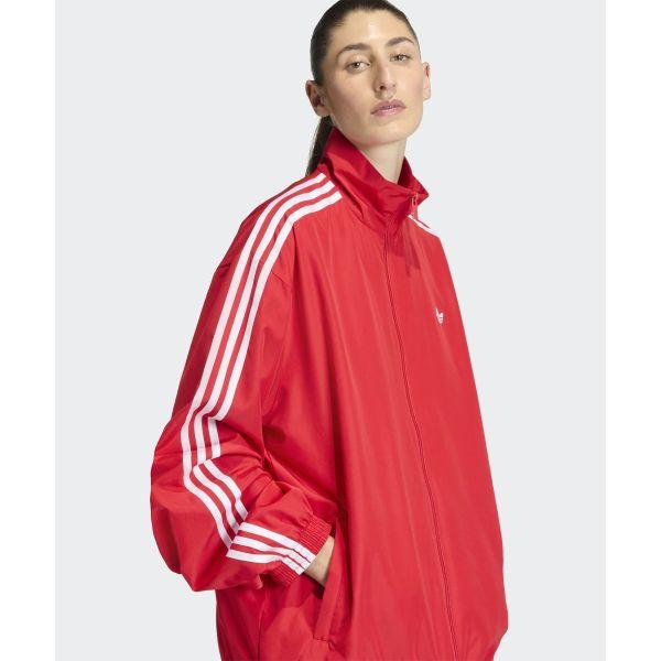 adidas Originals Adilenium Striped Logo Stand Collar Zip Long Sleeve Jacket Women Jackets KD6296