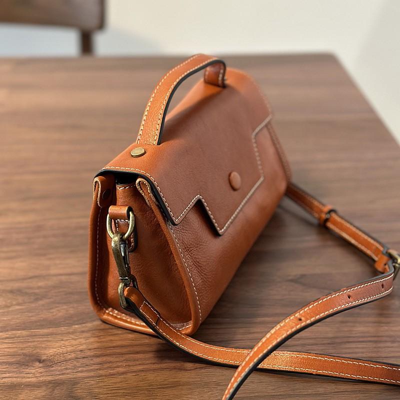 Johnature Ретро натуральная кожа маленькая сумка для женщин универсальные коровья кожа — фото 3