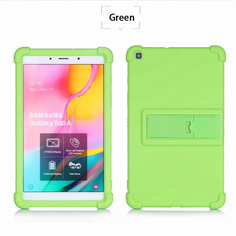 Case For Samsung Galaxy Tab A 8.0 2019 SM-T295 SM-T290 Tablet Safe Shockproof Silicone Stand Cover