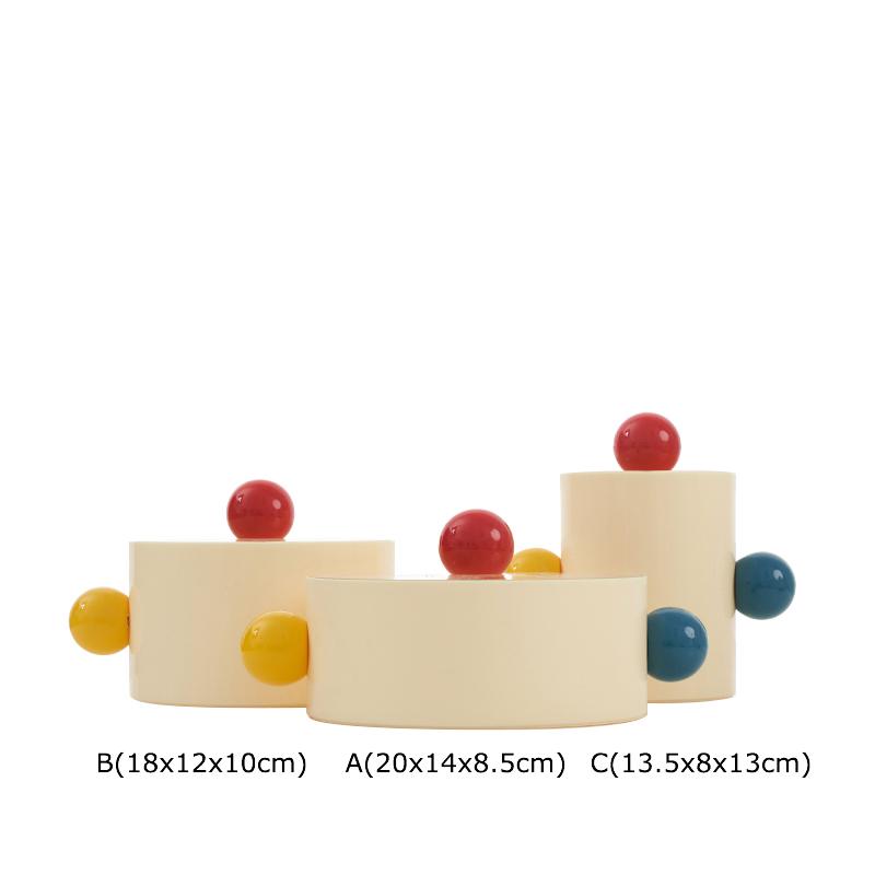 Colorful Dot Decorative Storage Jar Candy Jar Small Objects Jewelry Organizer Box Earring Ring Boxes Cosmetics Container