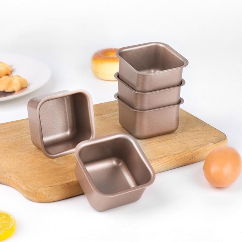 Kleine quadratische Toastbrot-Backformen, antihaftbeschichtetes Backblech aus Karbonstahl