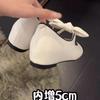 Inner height increase 5cm small fragrant Mary Jane ballet flats French high-end single shoes women's autumn.