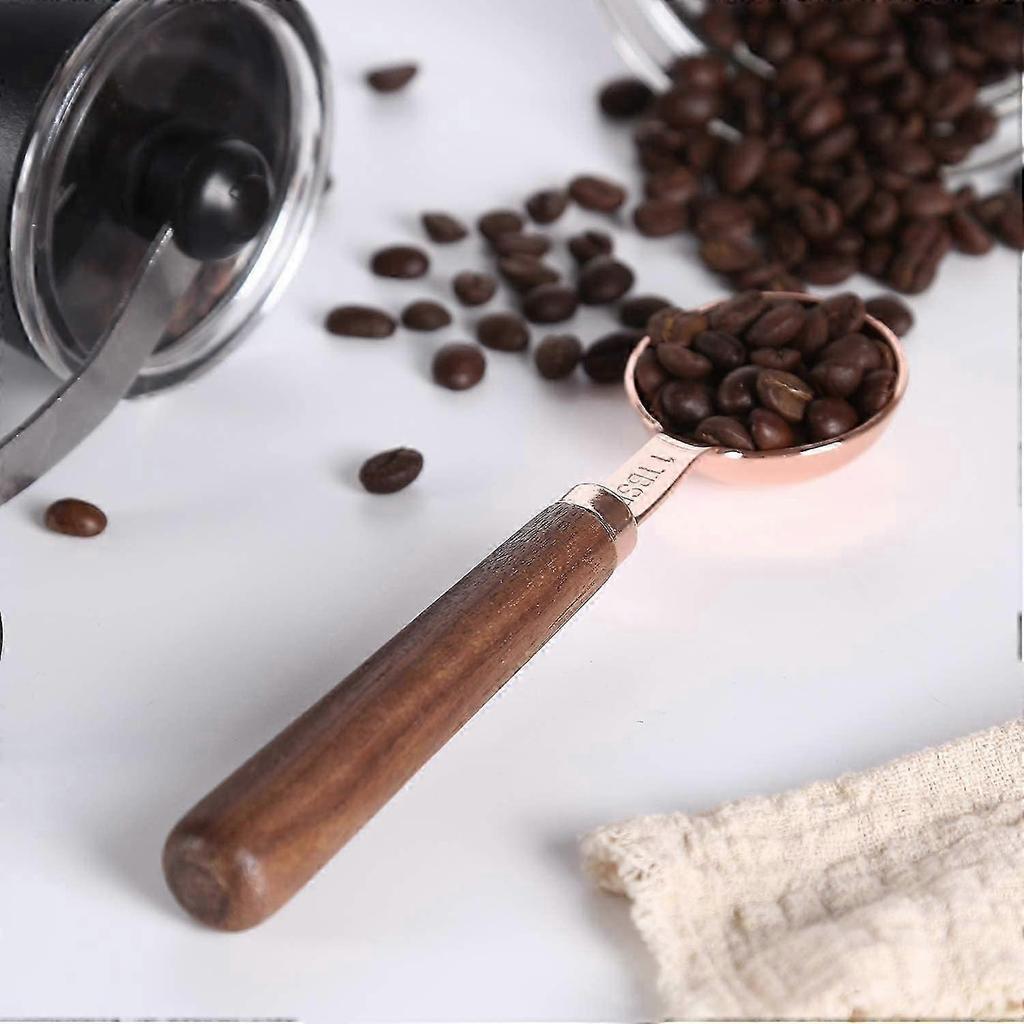 Coffee Scoop Wood Handle for Ground Coffee 1 tbsp ,6.7in